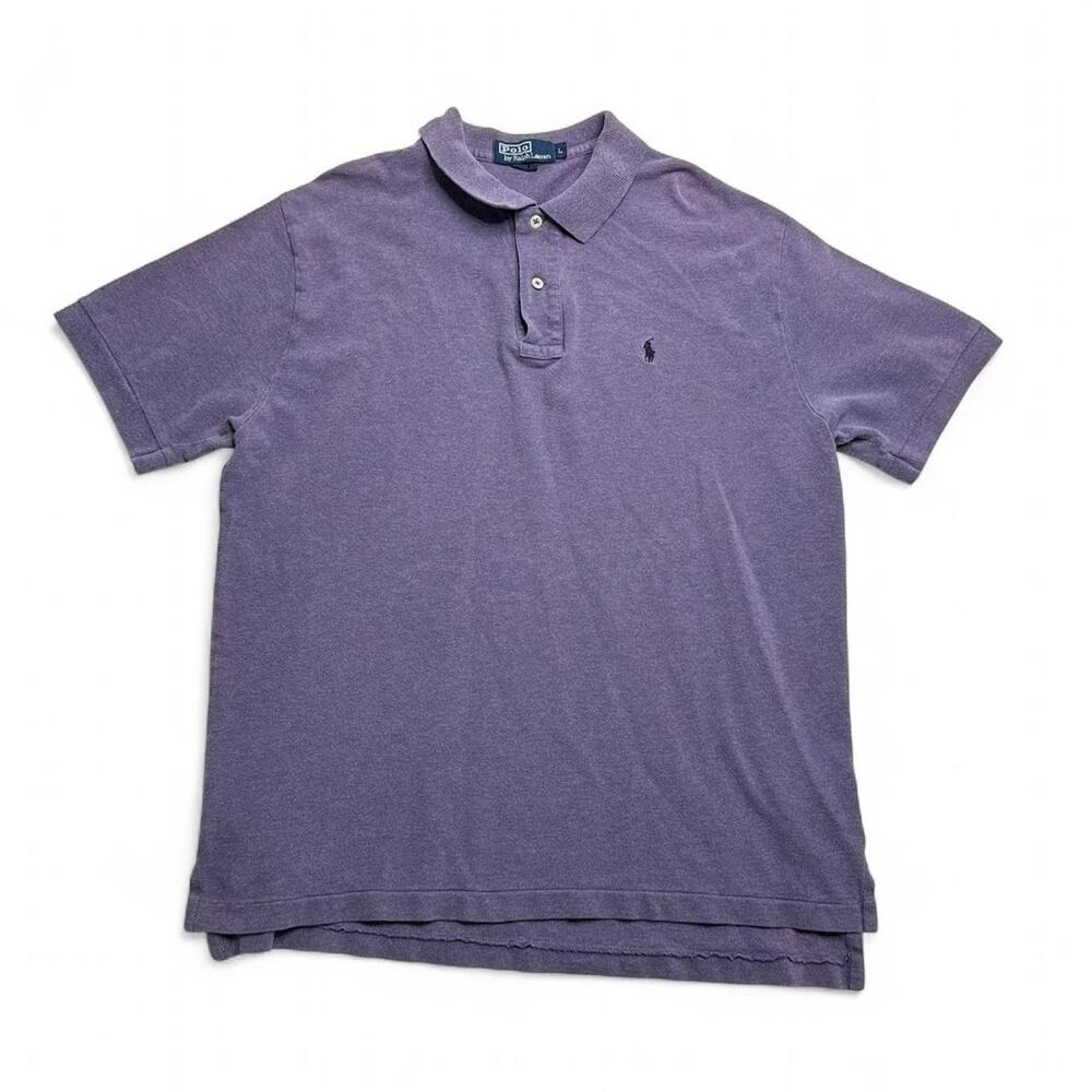 Polo Ralph Lauren Purple Cotton Polo Shirt Size Large